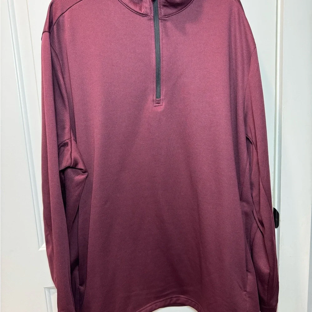 Ben Hogan Performance Golf 1/4 Zip Red Pullover Men's 2XL Micro Jacquard Cover - Picture 5 of 16